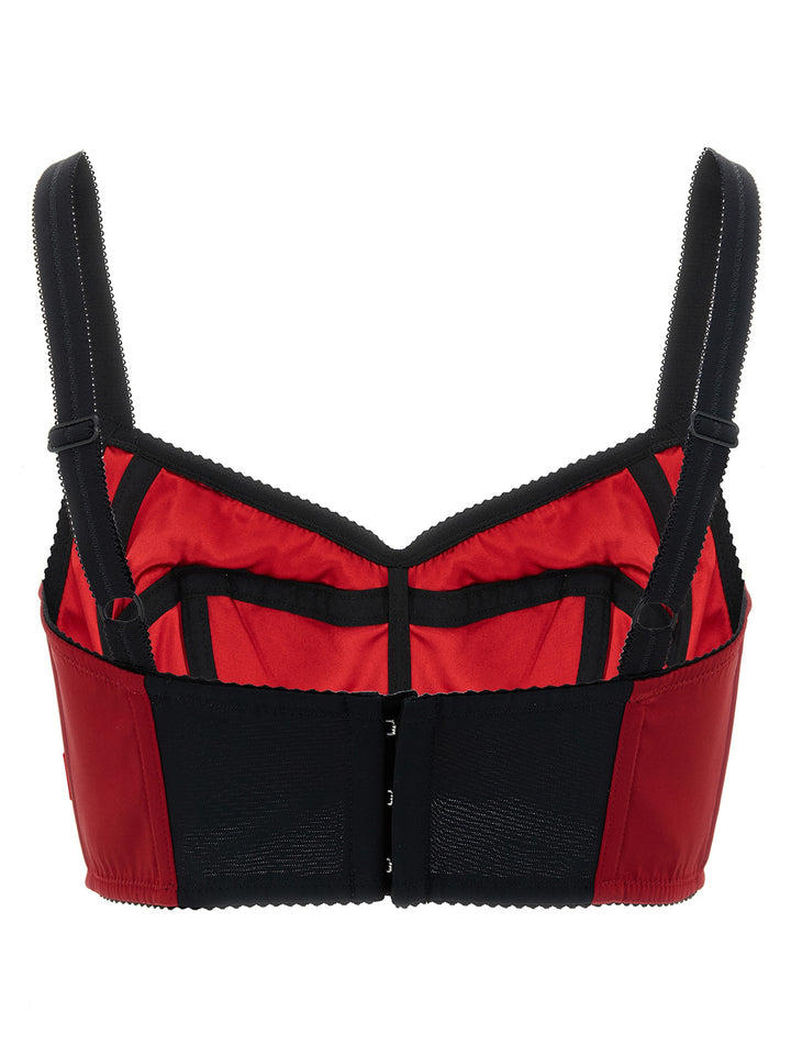 Dolce & Gabbana Bustier Top With Stitching Top - Rosso | 6d5e6f011a8a0bad455470855e2dc731a8c3da00