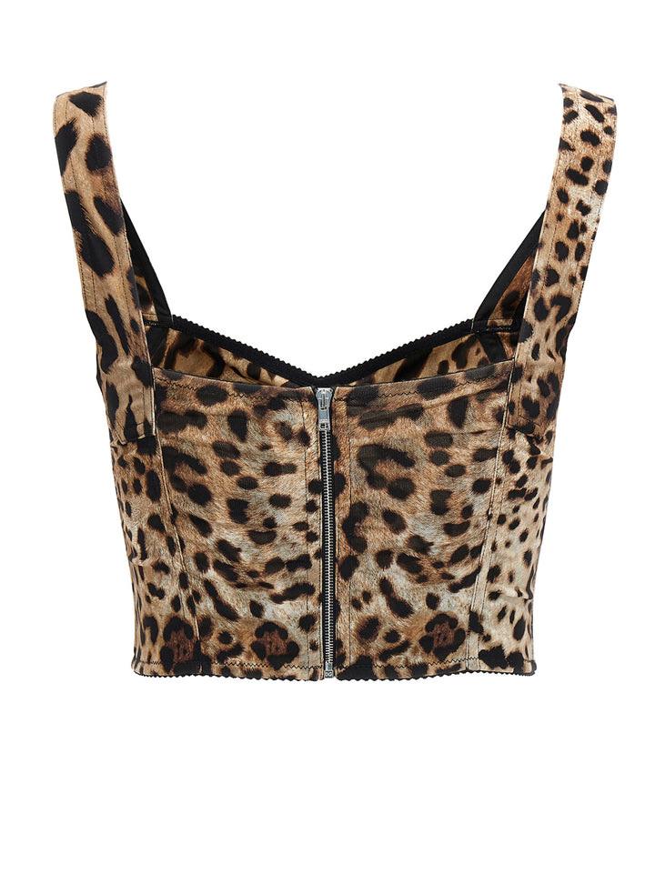 Dolce & Gabbana Leopardo Top - Multicolor | d24416bbeb331f4c1001ea848520cca8998b05db