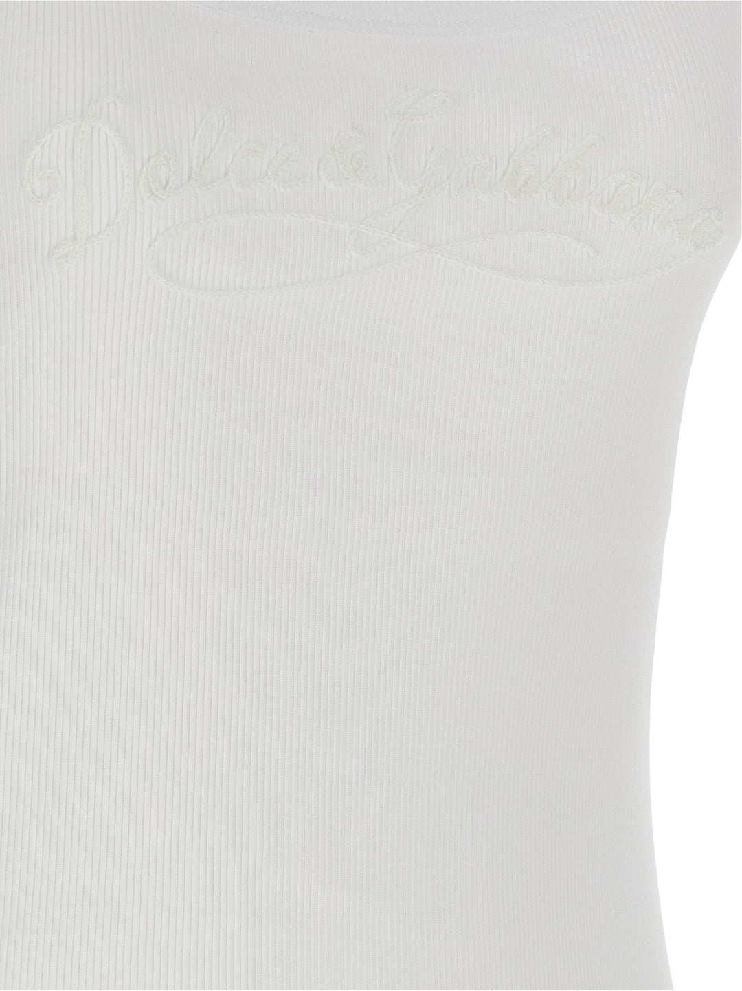 Dolce & Gabbana Logo Embroidery Tank Top Top - Bianco | 222a79182a496c4f4960814a1b6d39e9056d2c82
