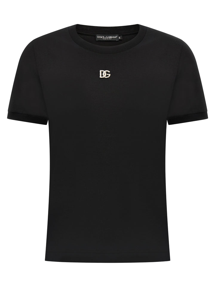 Dolce & Gabbana Rhinestone Logo T shirt - Nero | d5d272157d6221bf2f1097ff19b88d558dc3cf9d