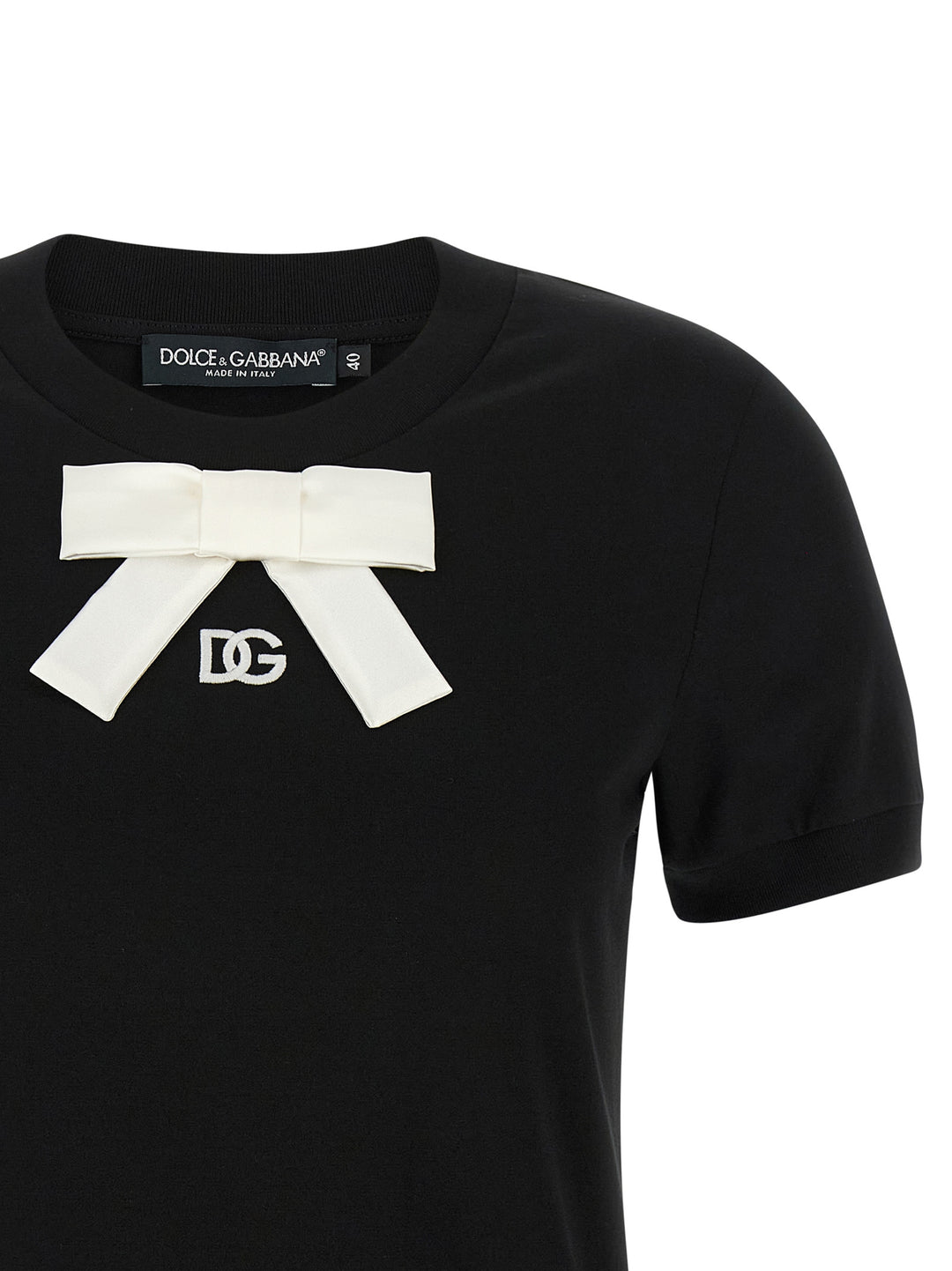 Dolce & Gabbana Bow T shirt - Nero | 5efb088f424abd6ab3e2309ba5843877aab9279a