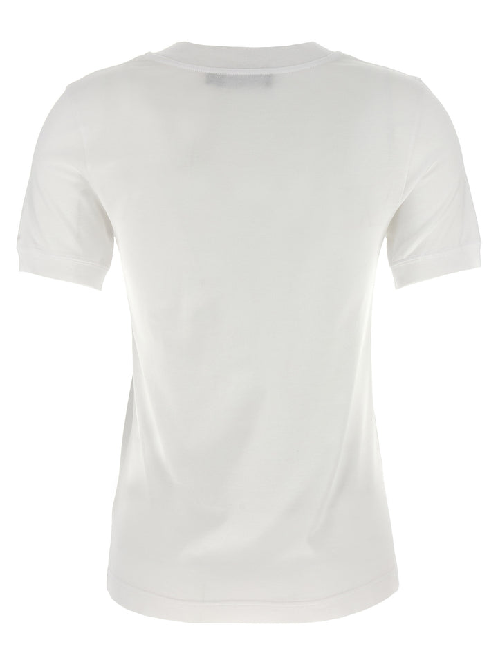Dolce & Gabbana Logo Embroidery T shirt - Bianco | 42a80cdbf12fb2c098ef01fe107454b8012c228e