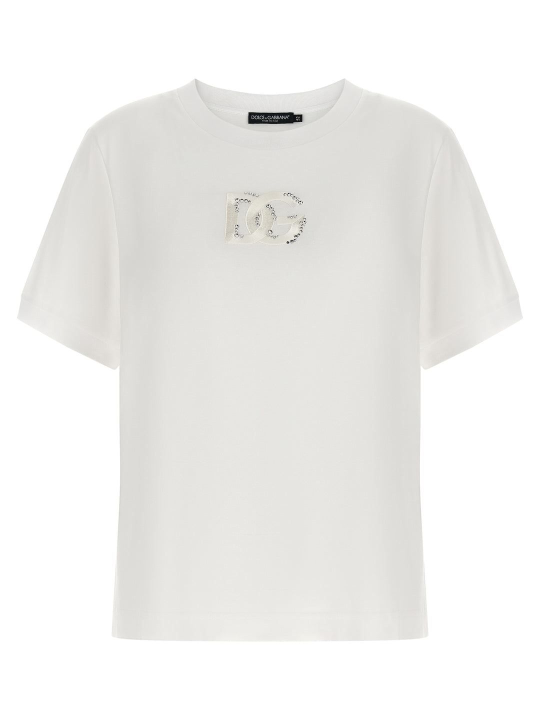 Dolce & Gabbana Logo Embroidery T shirt - Bianco | 3343925378463b27d9497a125c4d1aac366c5d2a