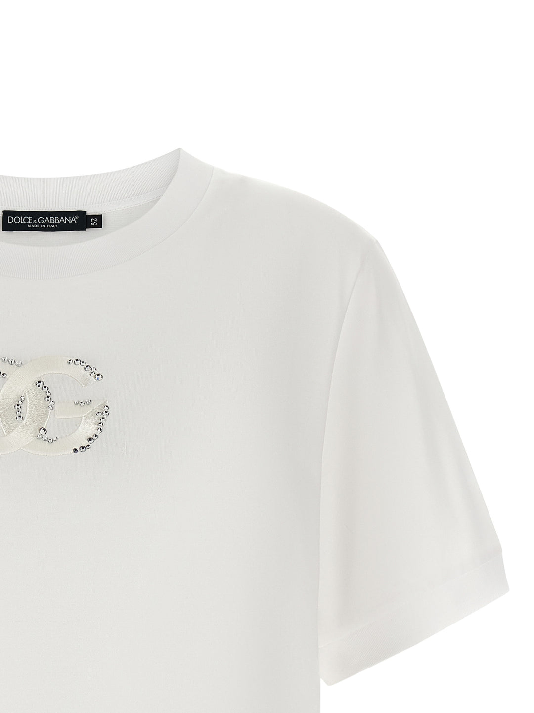 Dolce & Gabbana Logo Embroidery T shirt - Bianco | df2258ff1ee3c5d49ac9944b527ba98b06bbdd74