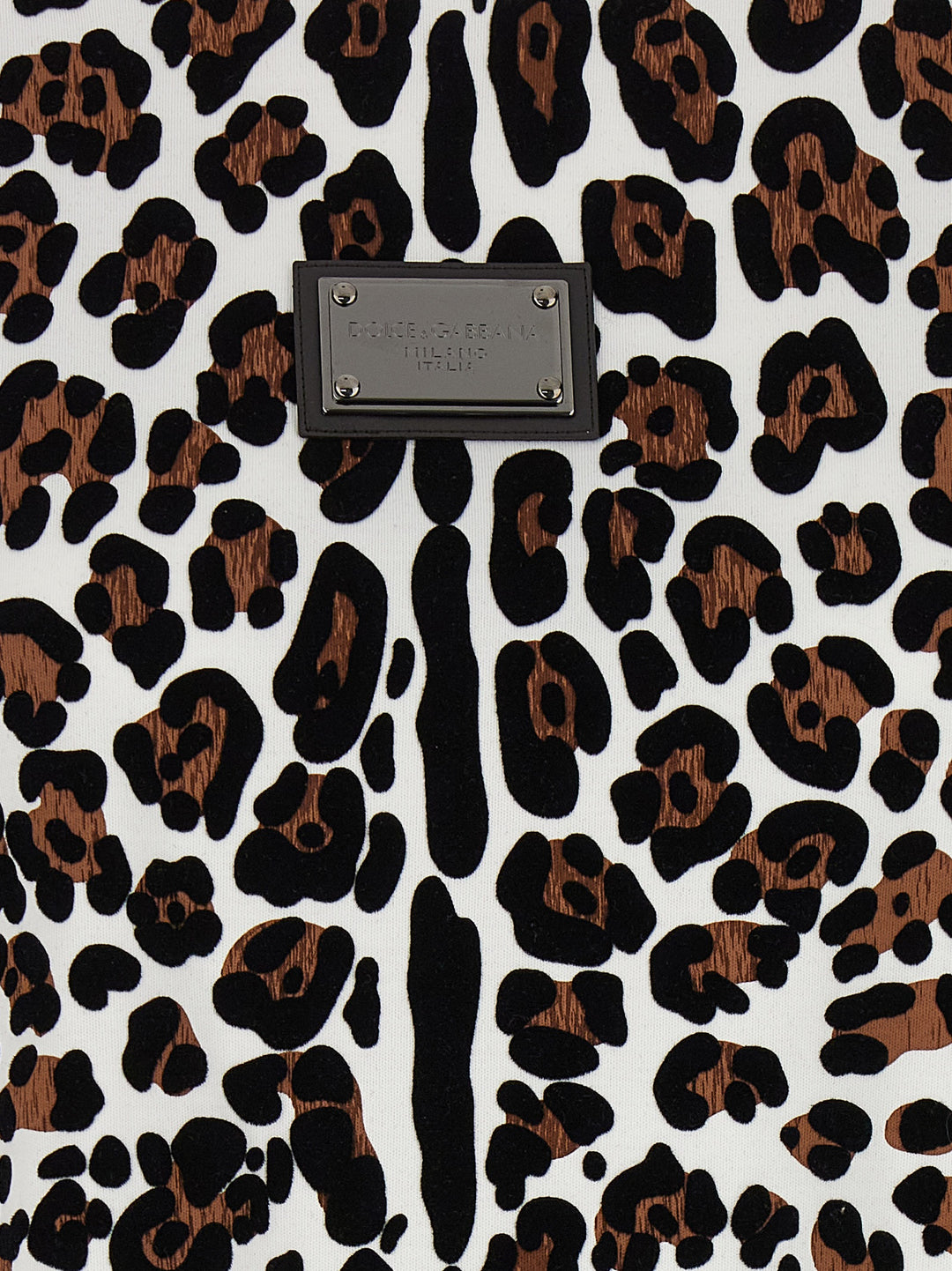 Dolce & Gabbana Animal Print Logo Plaque T shirt - Multicolor | 58a24cfc62a9a55905c60cff457037779c4bf881