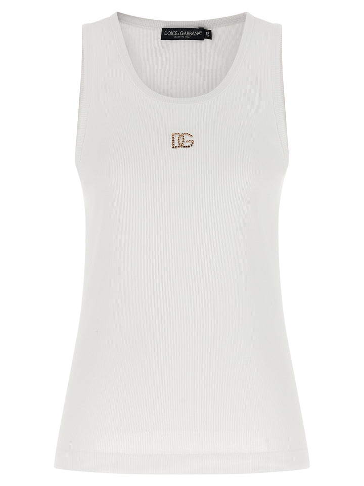 Dolce & Gabbana Dg Top - Bianco | 1c135d5cac05bc9969b3af777ef915b3892594b8