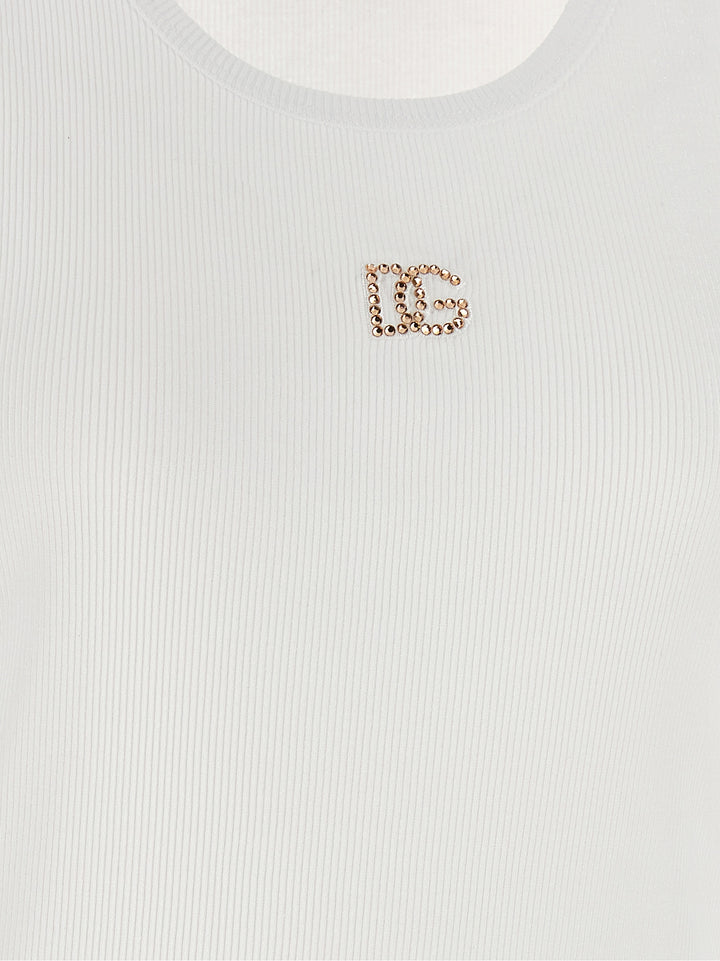 Dolce & Gabbana Dg Top - Bianco | 205d5375d8e10e78034e783a000cac7487230893