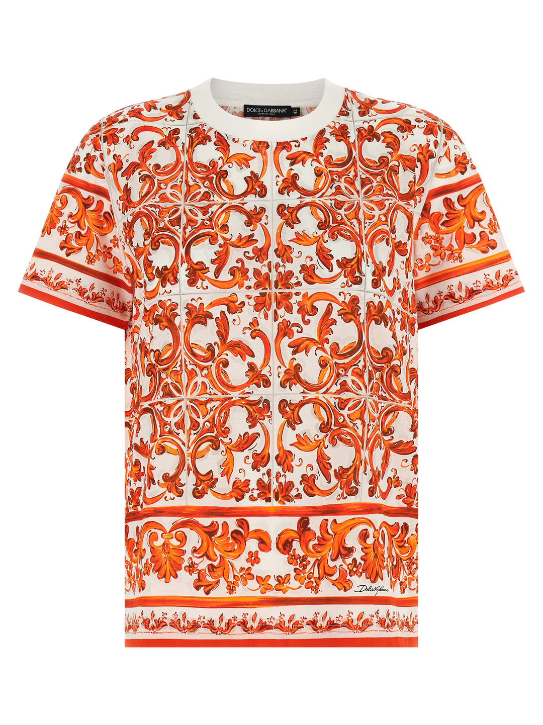 Dolce & Gabbana Maiolica T shirt - Arancione | cd3ad53ac5720118c7e17f0aa3f7b199857cf544
