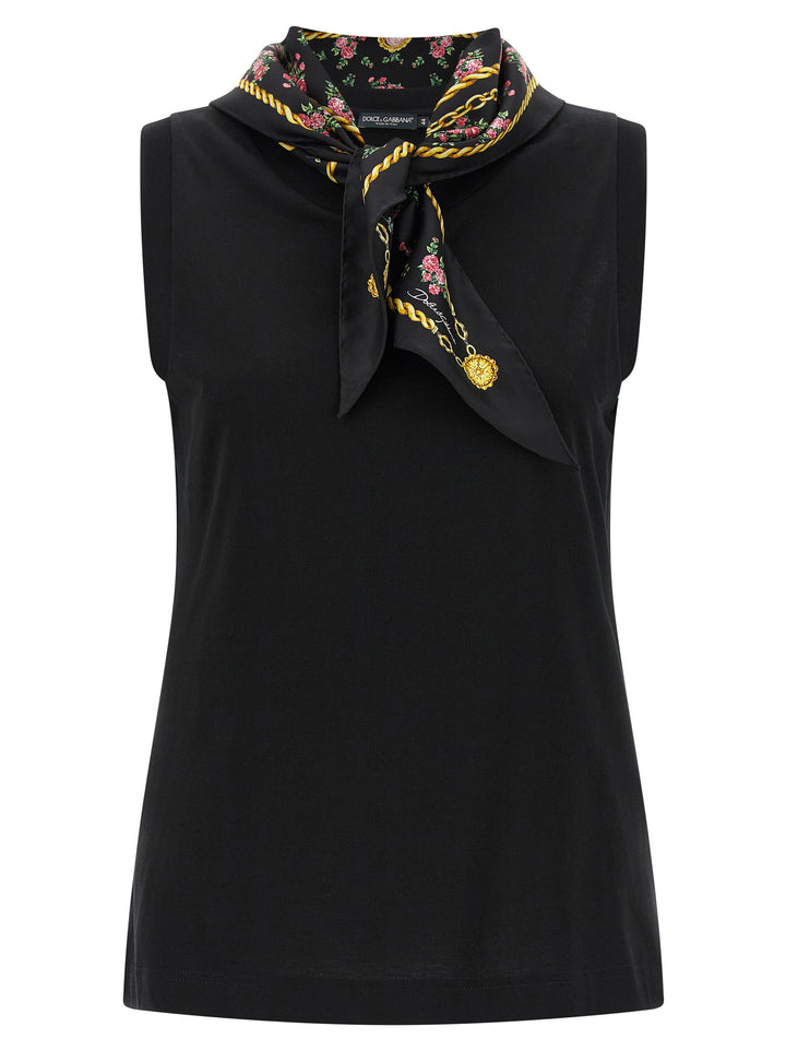 Dolce & Gabbana With Scarf T shirt - Nero | 68c402f8a7c33b14ce42c4e891aefe5e87b814c8