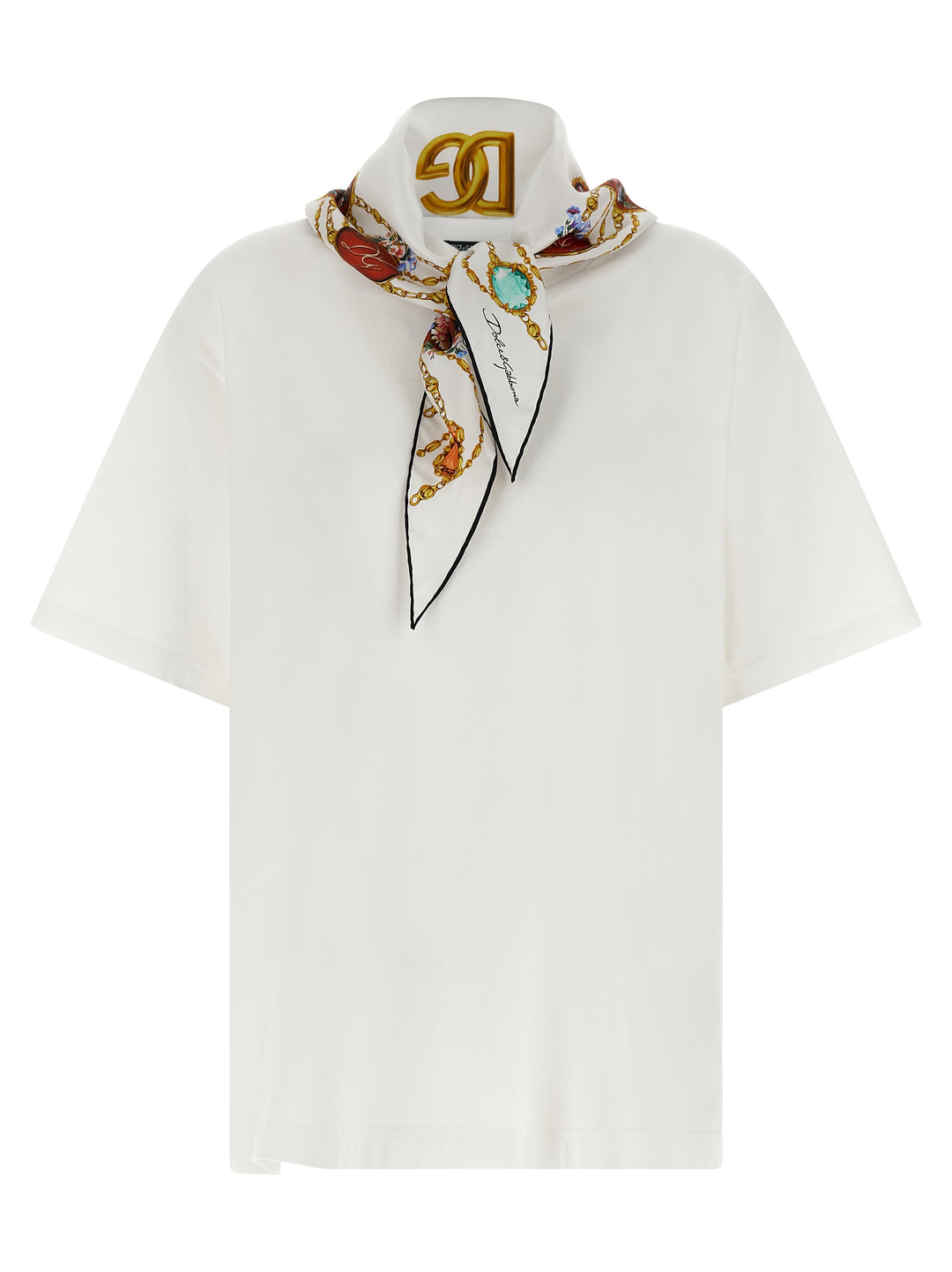 Dolce & Gabbana With Scarf T shirt - Bianco | c3c955747bb20e77e252f55b4db63c33f9e35a8c
