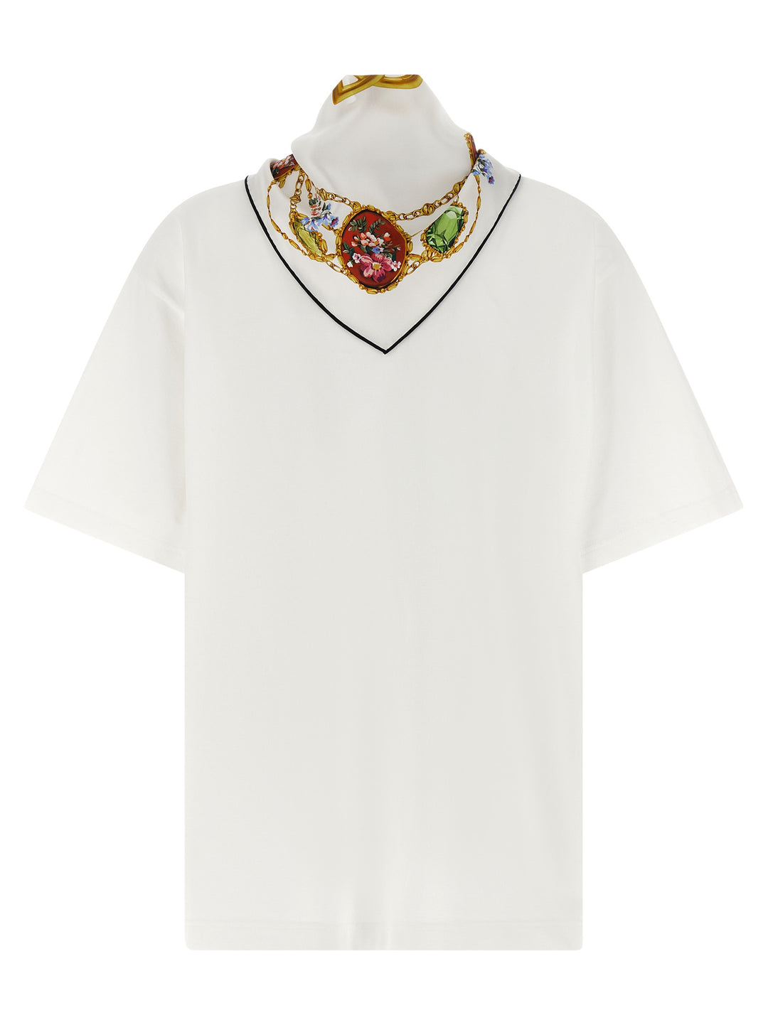 Dolce & Gabbana With Scarf T shirt - Bianco | bcf21f9e847b5054f7062d2cc0af21c59383a190