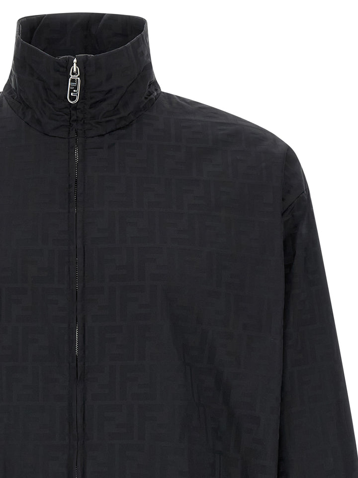 Fendi Bomber Nylon Ff Puffer Jackets - Nero | 4ae1398d15e0fc1b30d225b37643aa9ed7d148a7