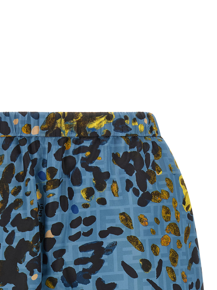 Fendi Falena Bermuda e Short - Blu | f2a34e2666c29634734ea8b34d05d0287b3212f4