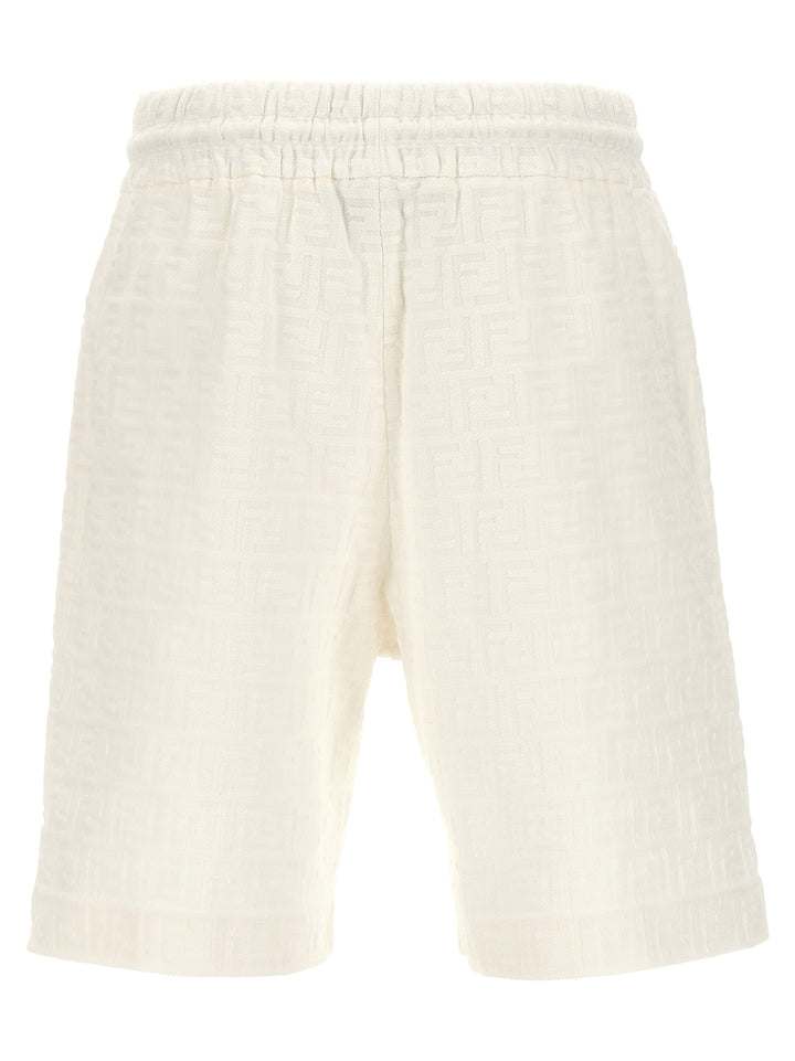 Jacquard Bermuda Shorts Bermuda, Short Bianco