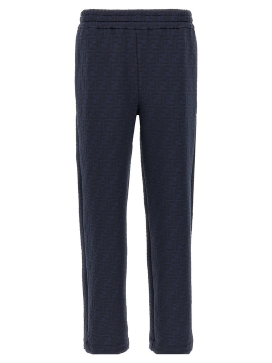 Ff Monogram Joggers Pantaloni Blu