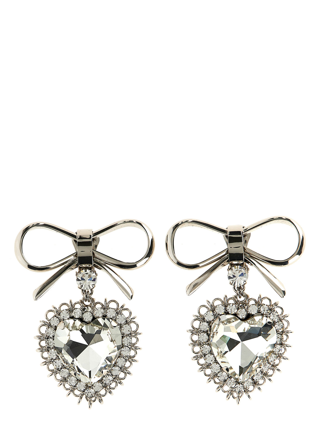 Alessandra Rich Metal Bow Earrings Gioielli - Silver | 1580c63183da0288fc39fcb0bf94f655abd10bc6