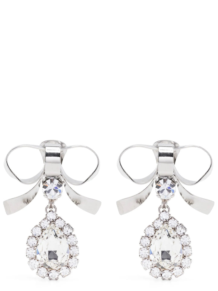 Alessandra Rich Metal Bow Earrings Gioielli - Silver | 7b34b9cdbcd0e10e5dcf89c04d603baf522fa2cb