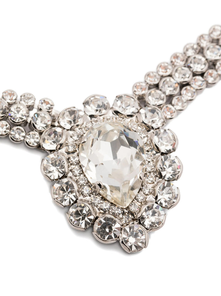 Alessandra Rich Drop Stone Necklace Gioielli - Silver | ec7d626d153ef0792f5c1458cb6d7bf812a7bdad