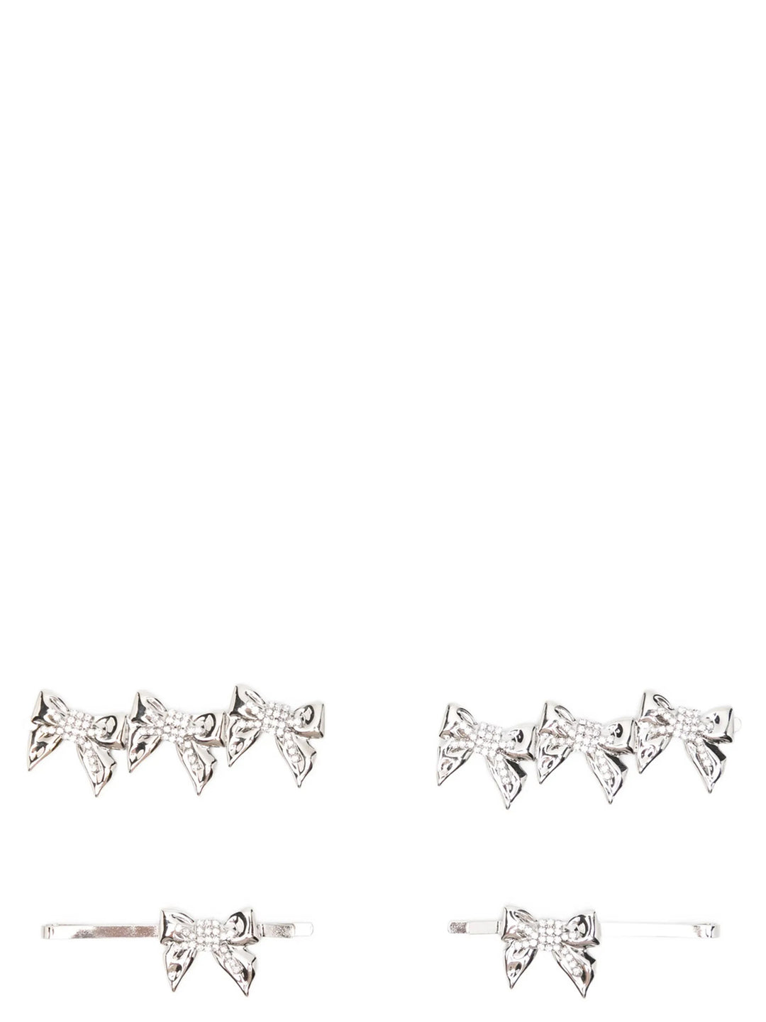 Alessandra Rich Set Of Four Bow Pins Accessori per Capelli - Silver | 6dfb5fe3e65493dfef68ad1aa3ad58f9f4bd056e