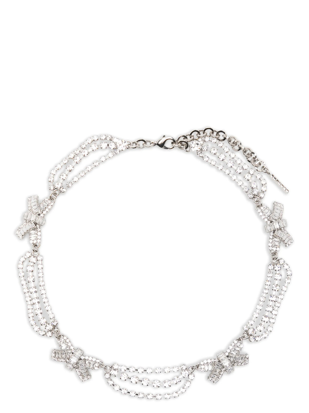 Alessandra Rich Bow Necklace Gioielli - Silver | 9e6cc9b90640de56fe5e89f291d7d6f5451ca392