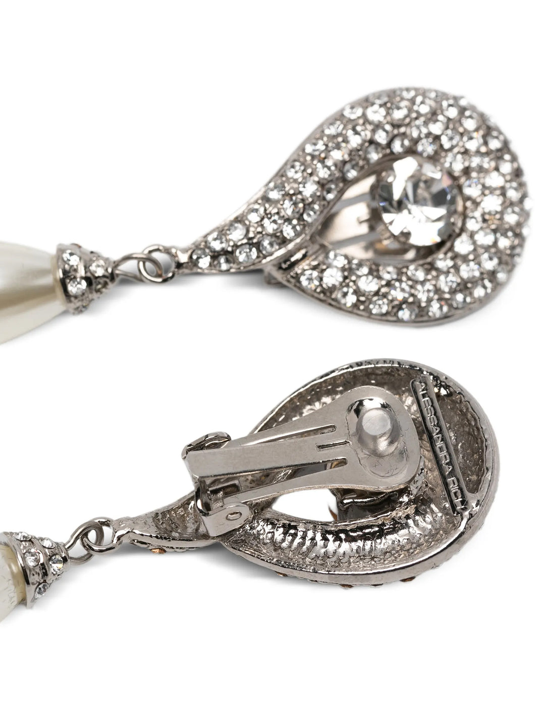 Alessandra Rich Pendant Pearl Earrings Gioielli - Silver | 410f2fa5fa336428f40b3ccd254449f1ee1caa07