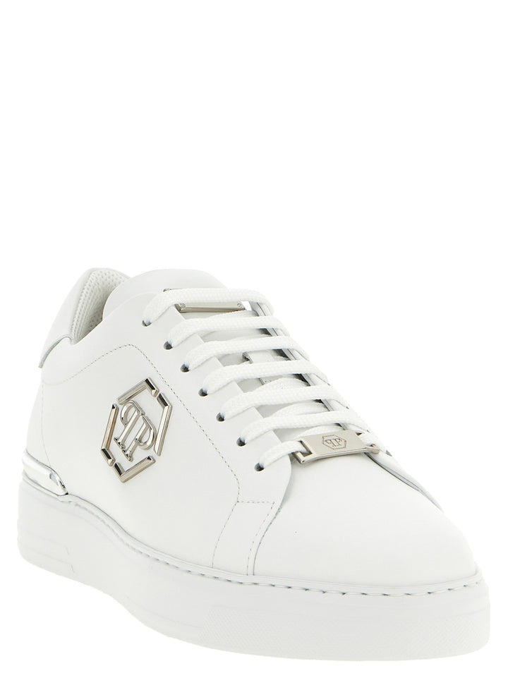 Philipp Plein Lo-To Hexagon Sneakers - Bianco | b6bb908c92f9e6f262a54d23c99692a5250ddfbd