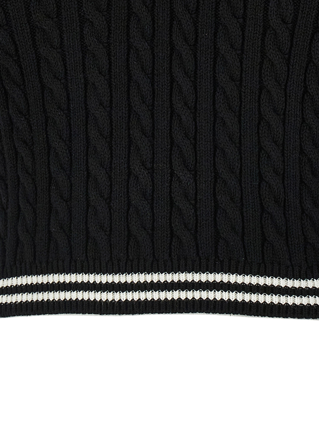 Alessandra Rich Braided  Shirt Polo - Bianco/Nero | 398502780dedab0dc273e212c50b180649b1108e