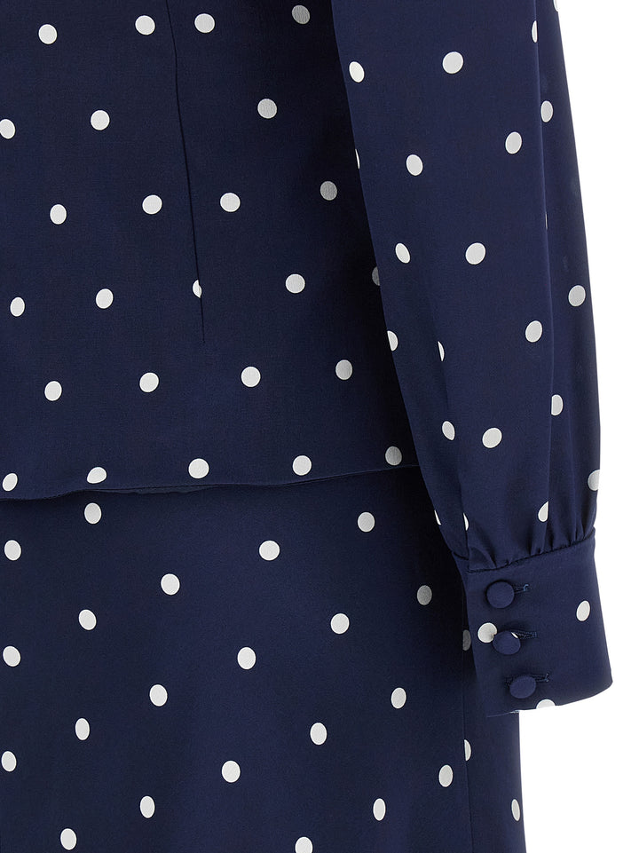 Alessandra Rich Polka Dot Dress Abiti - Blu | cefb8fa3a2463e306077d82480315b9562b37553
