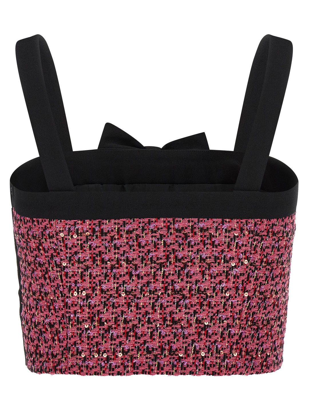 Alessandra Rich Tweed Top Top - Rosa | 93fcace4871917aa8fb9411272383046eba7aa3c