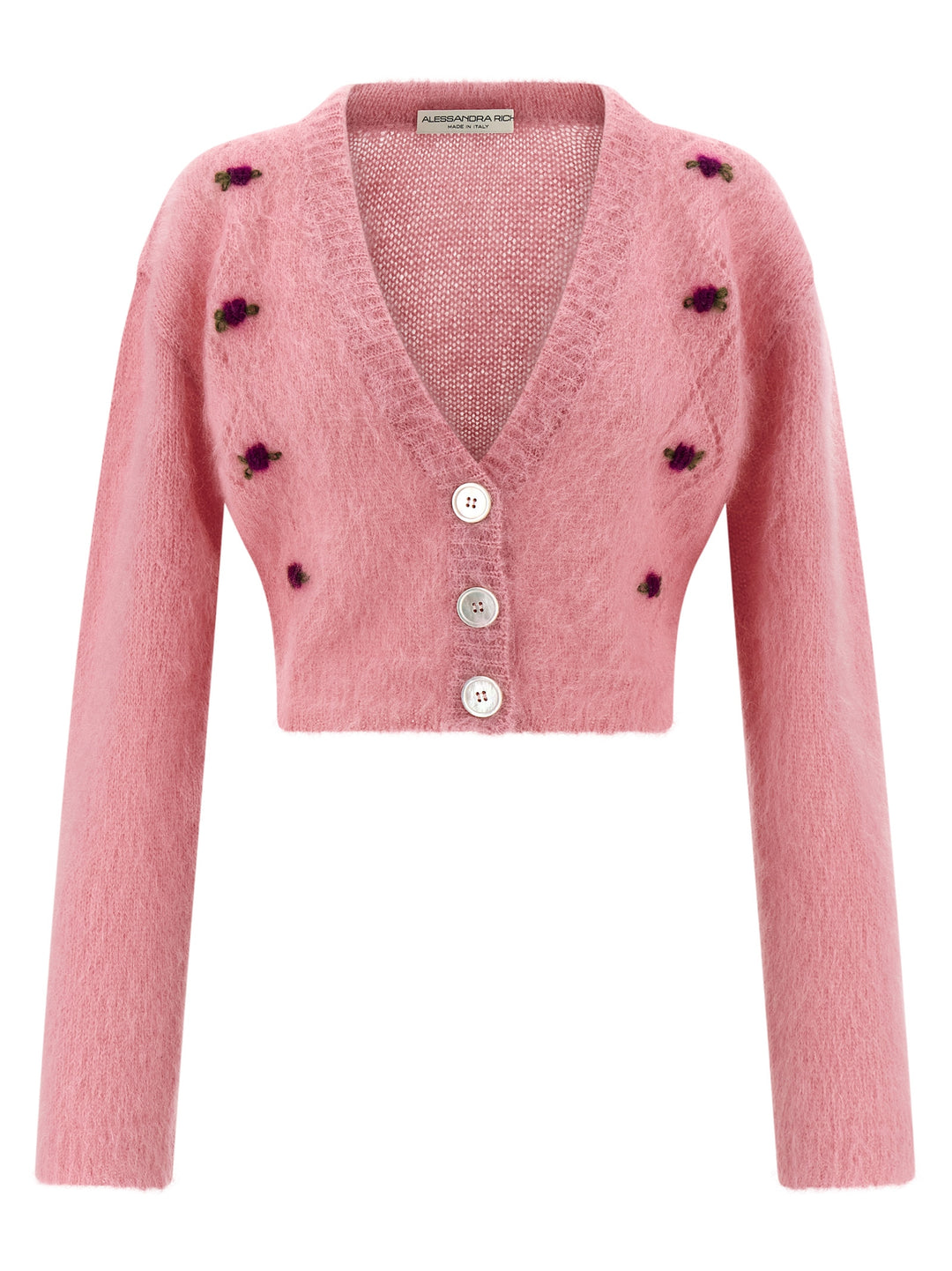 Alessandra Rich Carded Mohair Maglioni - Rosa | ca6757c660e9cc58c98f0752967df61e74e8ebb0