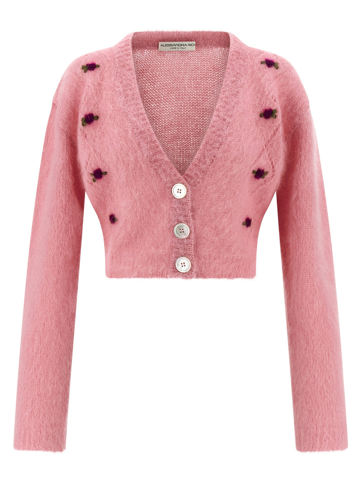 Alessandra Rich Carded Mohair Maglioni - Rosa | ca6757c660e9cc58c98f0752967df61e74e8ebb0