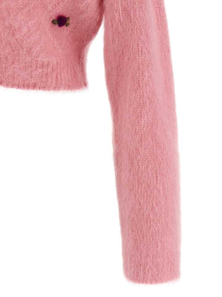 Alessandra Rich Carded Mohair Maglioni - Rosa | d6ca66f6c2b1e153d790592af006960e2f5e316a