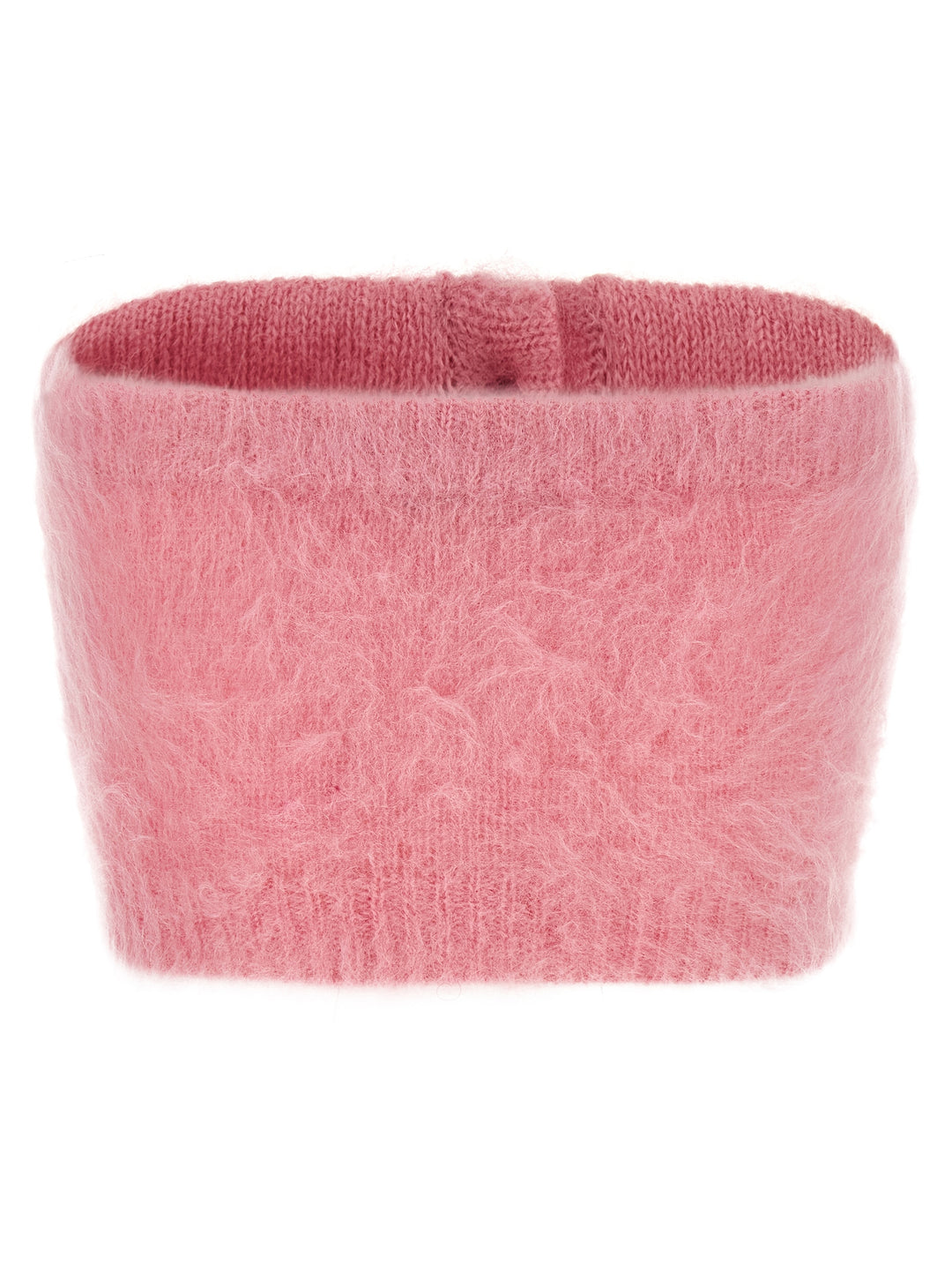 Alessandra Rich Carded Mohair Top - Rosa | 69812e1b3c40d0a56cf4f8336ea5269c1111fc69