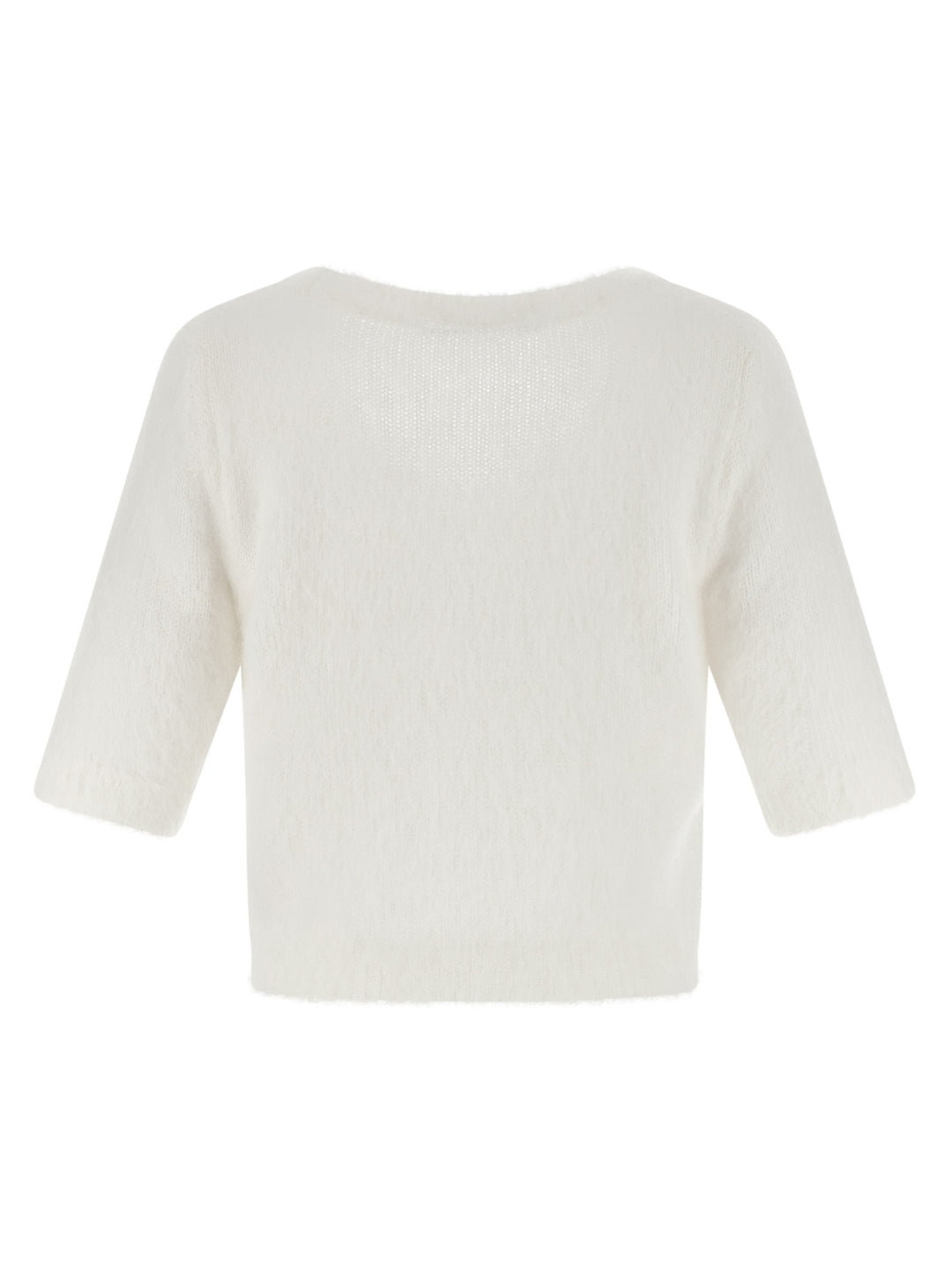 Alessandra Rich Carded Mohair Maglioni - Bianco | 72917bd8d77548dfe38cdaee2c578c59d8600a2e