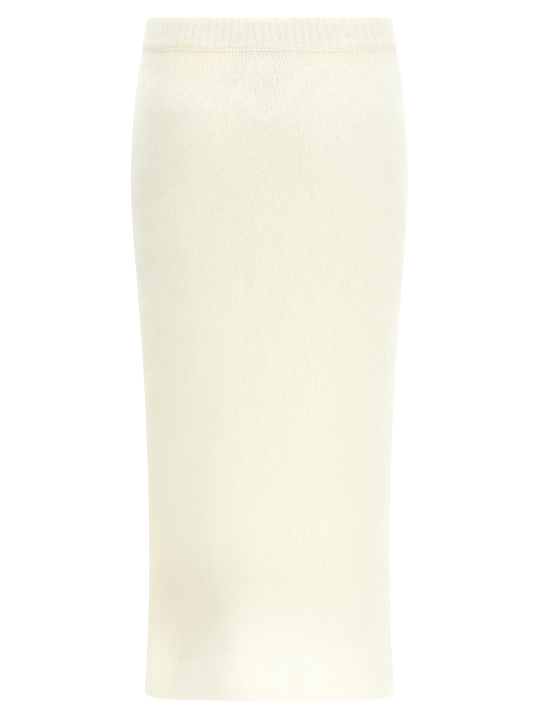Alessandra Rich Carded Mohair Gonne - Bianco | 4e506e9b6215933d9e2a02f547be91e7267706e4