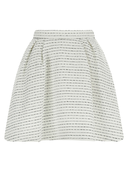 Tweed Skirt Gonne Bianco