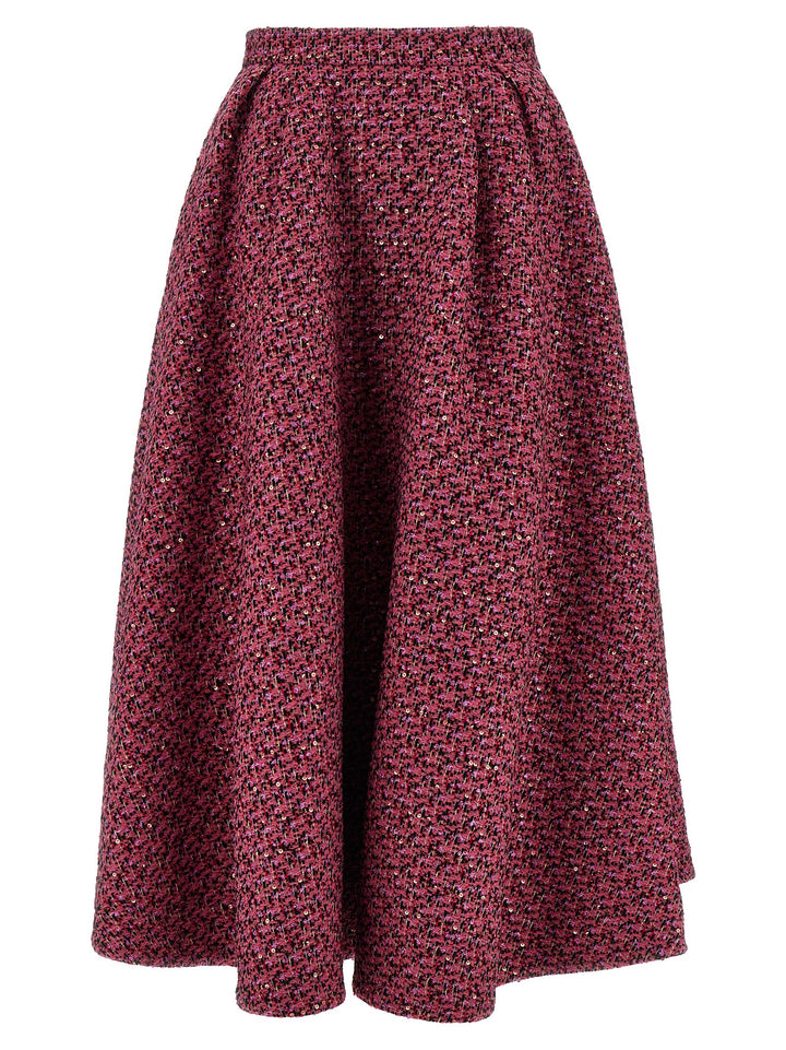 Alessandra Rich Tweed Skirt Gonne - Rosa | 135cd318360deb6d87baf9e32a4a01d53f750835