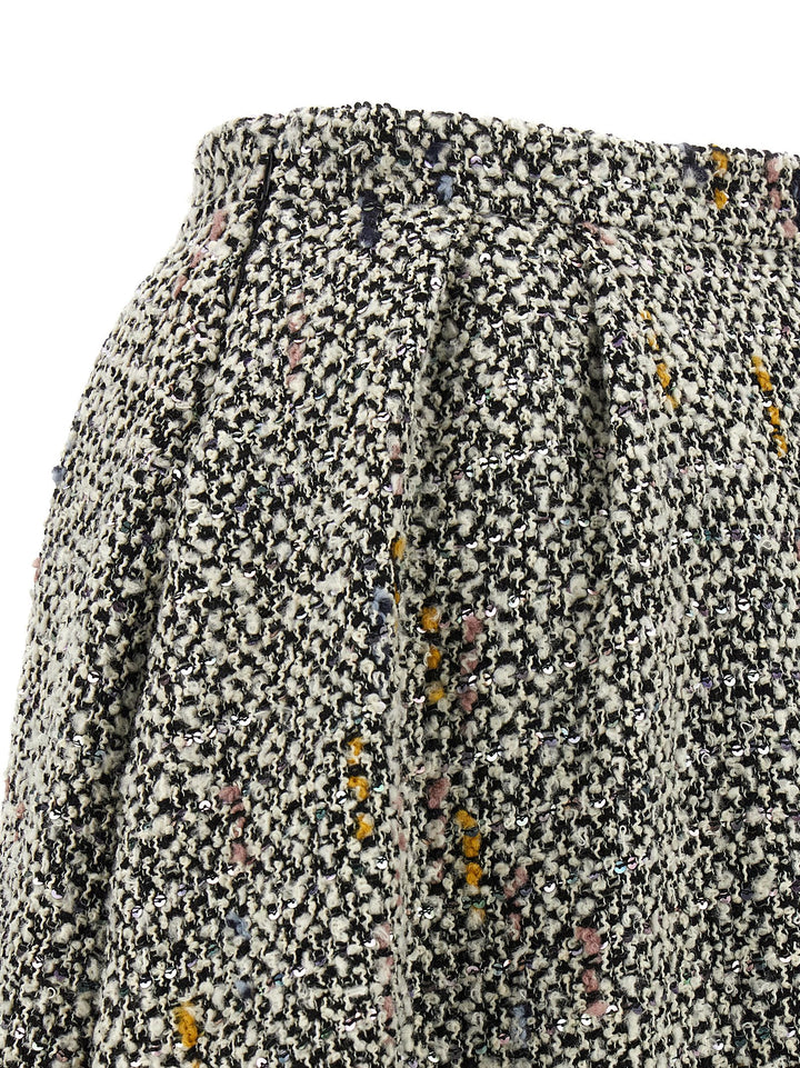 Alessandra Rich Tweed Skirt Gonne - Bianco | ec7442b5f092b08dacf1e4cff2654523e779d5d5