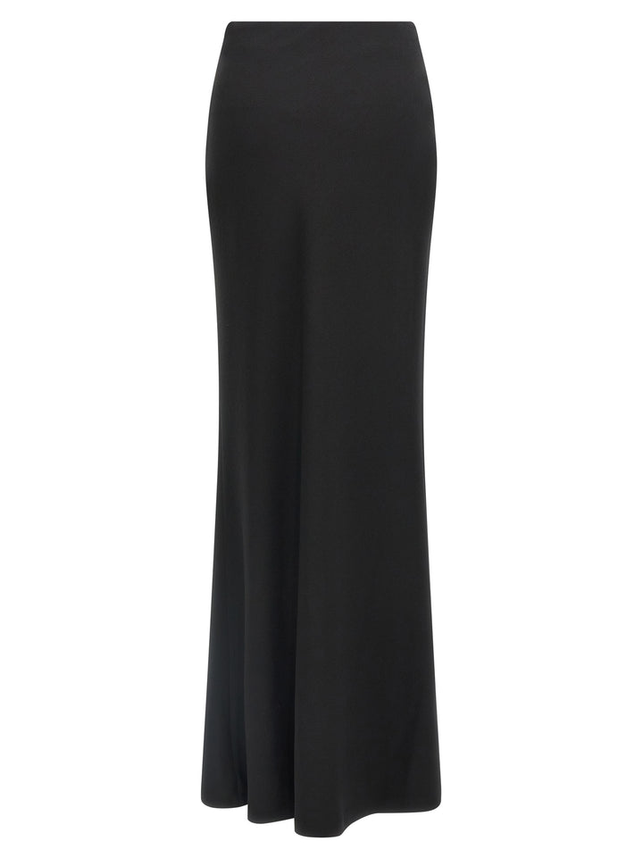 Alessandra Rich Long Silk Skirt Gonne - Nero | 3913c5789522bddda547bf43092ec110e2b49ee1