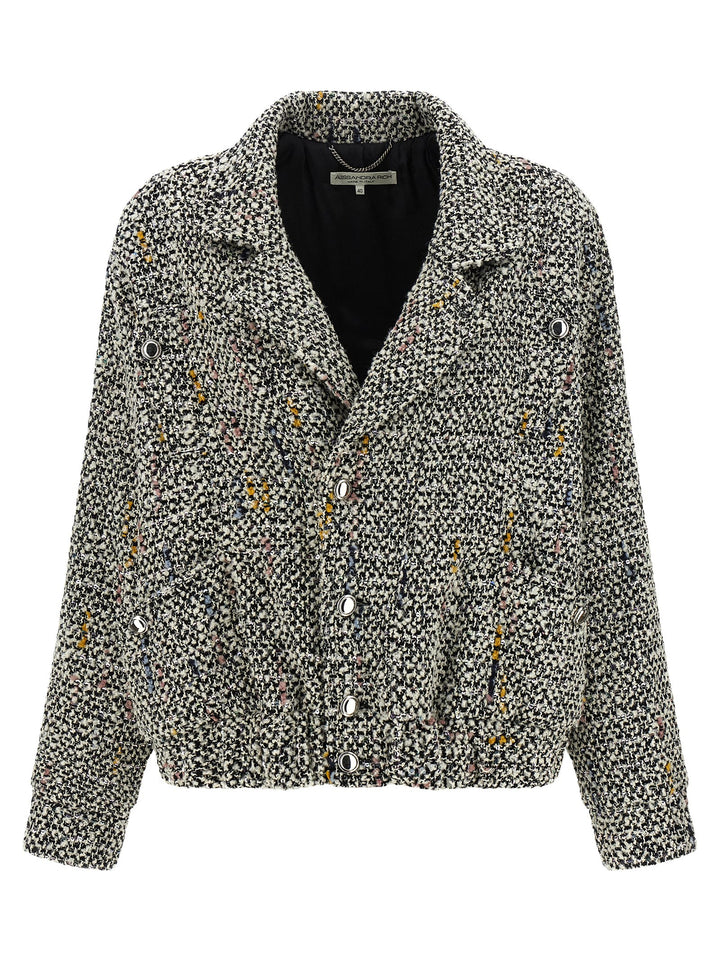 Alessandra Rich Tweed Bomber Jacket Puffer Jackets - Multicolor | ae6fd57cba49af5a85b173509907a0934906dae3