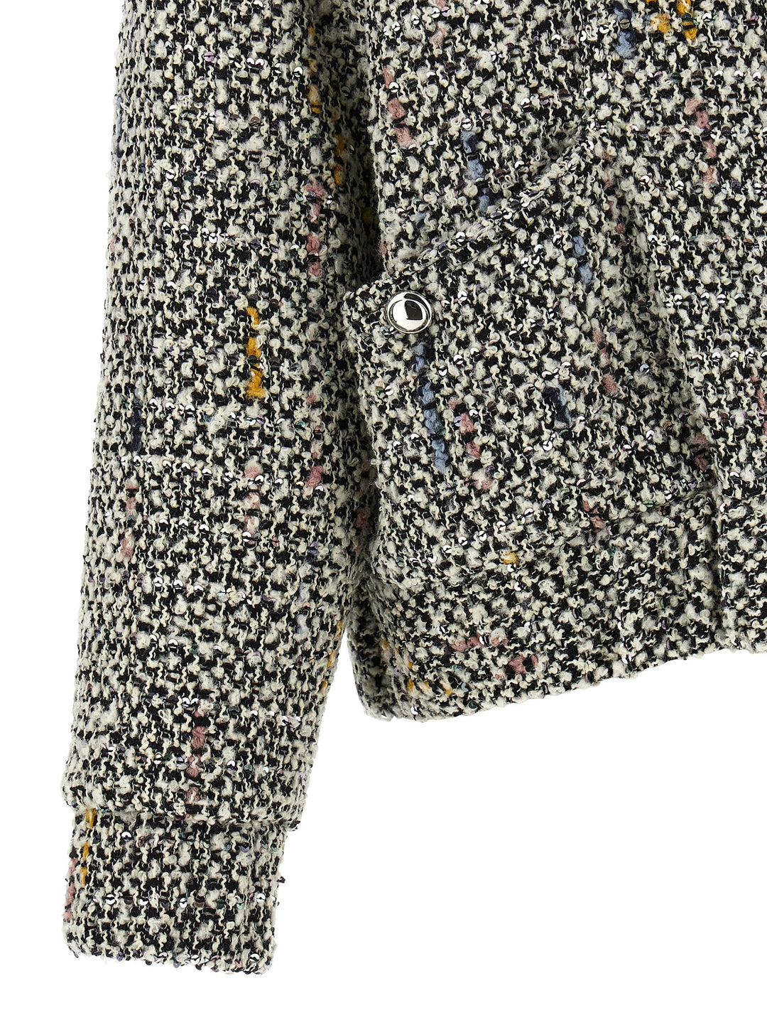 Alessandra Rich Tweed Bomber Jacket Puffer Jackets - Multicolor | 33c8e1992b5973335e34a3d65cb210886a7eef0c