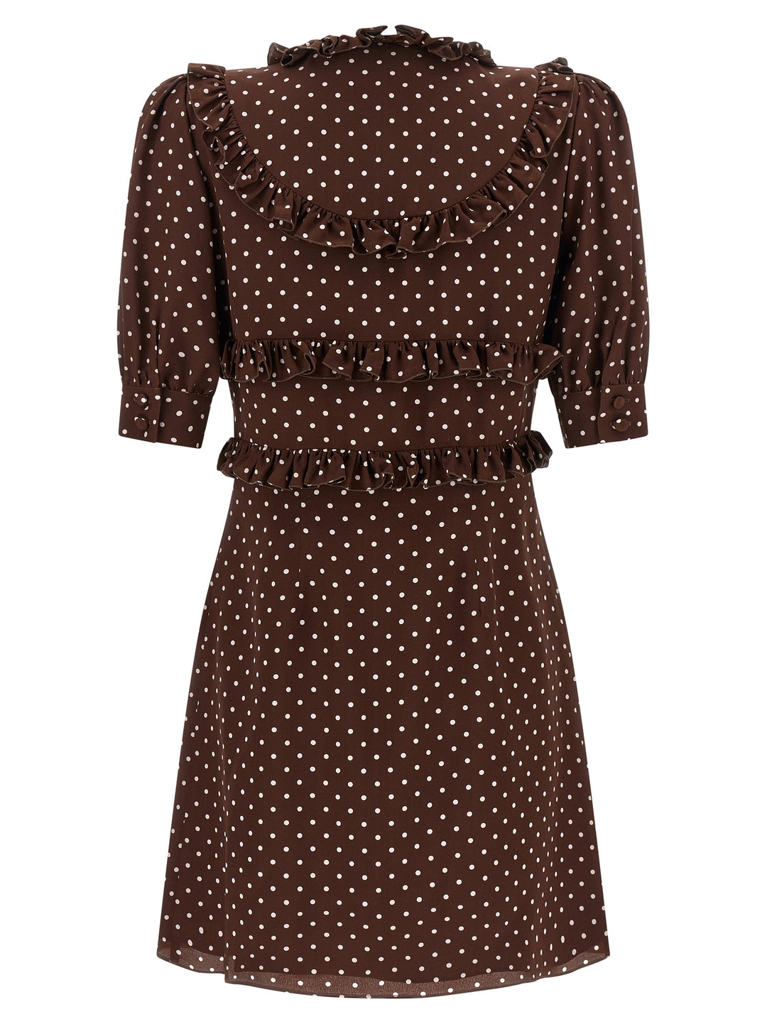 Alessandra Rich Polka Dot Mini Abiti - Marrone | 8de922caa1db1fa039a9b28a7a797ad1139a132b