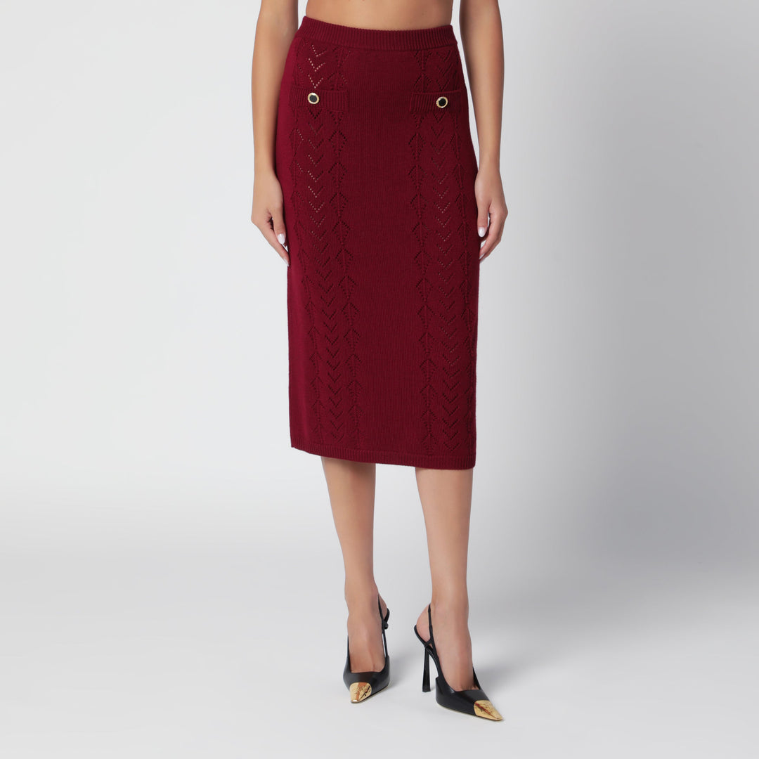 Alessandra Rich Gonne - Burgundy | eb06c87b5a00a8d5626f9dc0828976e0796fb5e5