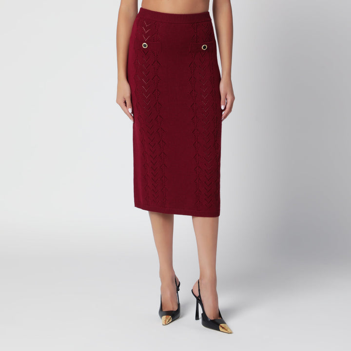 Alessandra Rich Gonne - Burgundy | eb06c87b5a00a8d5626f9dc0828976e0796fb5e5