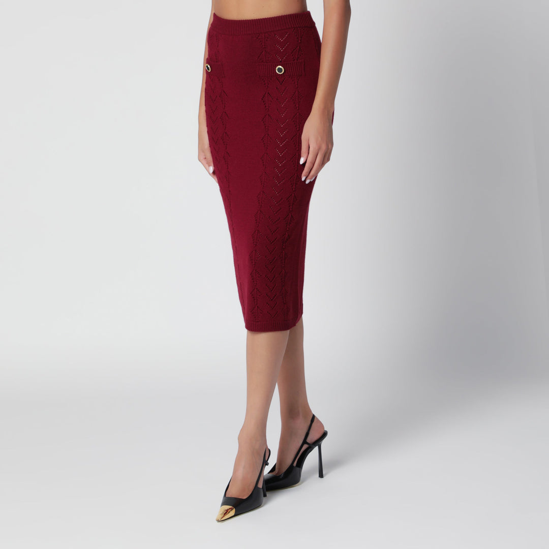 Alessandra Rich Gonne - Burgundy | c13aa3320c89ed5407f98cb94bf4347f5dc85f84