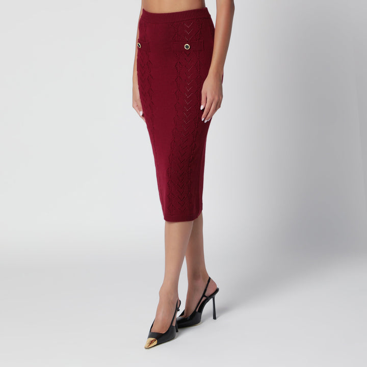 Alessandra Rich Gonne - Burgundy | c13aa3320c89ed5407f98cb94bf4347f5dc85f84