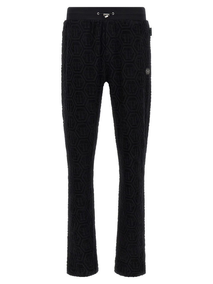 Philipp Plein Jacquard Joggers Pantaloni - Nero | 5fb9691825dfe02ccb01567ea74f7ee51ed65e52