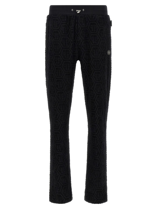 Jacquard Joggers Pantaloni Nero