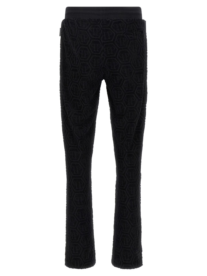 Philipp Plein Jacquard Joggers Pantaloni - Nero | 1bfda29be0dcdc79f1609c515456a3cb0c0f6923