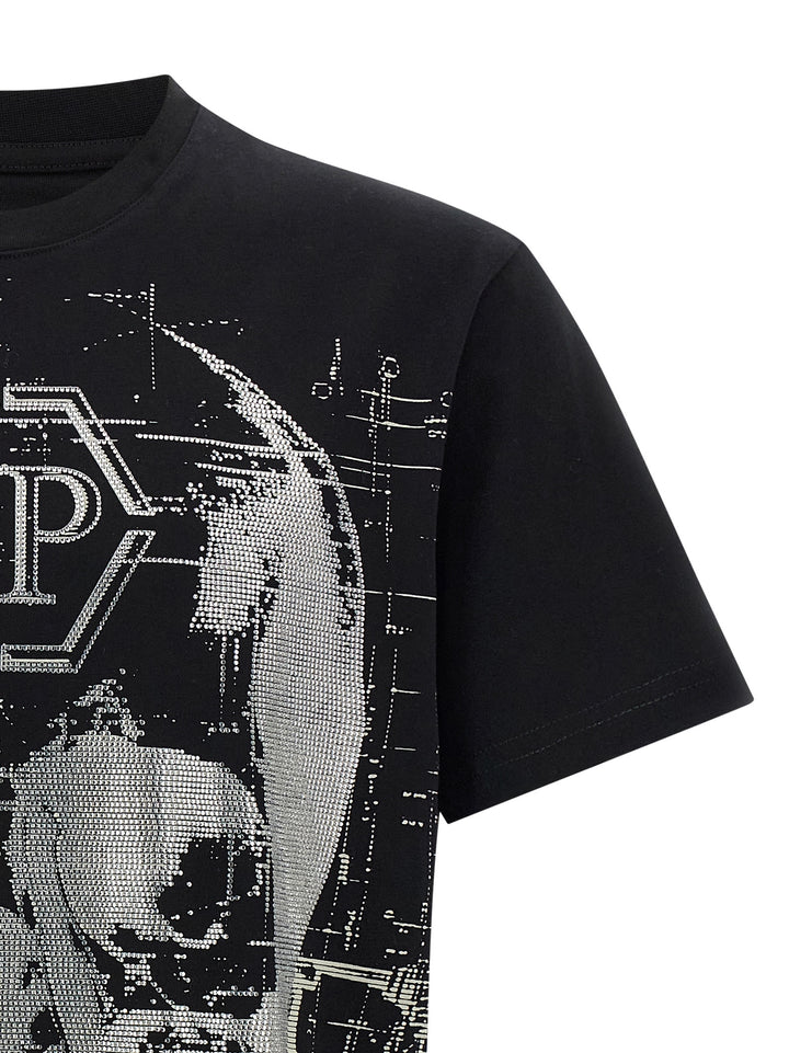 Philipp Plein Skull Strass T shirt - Nero | e4228fcdbbce3222eb371d0a3a4e71a4d30a1a17